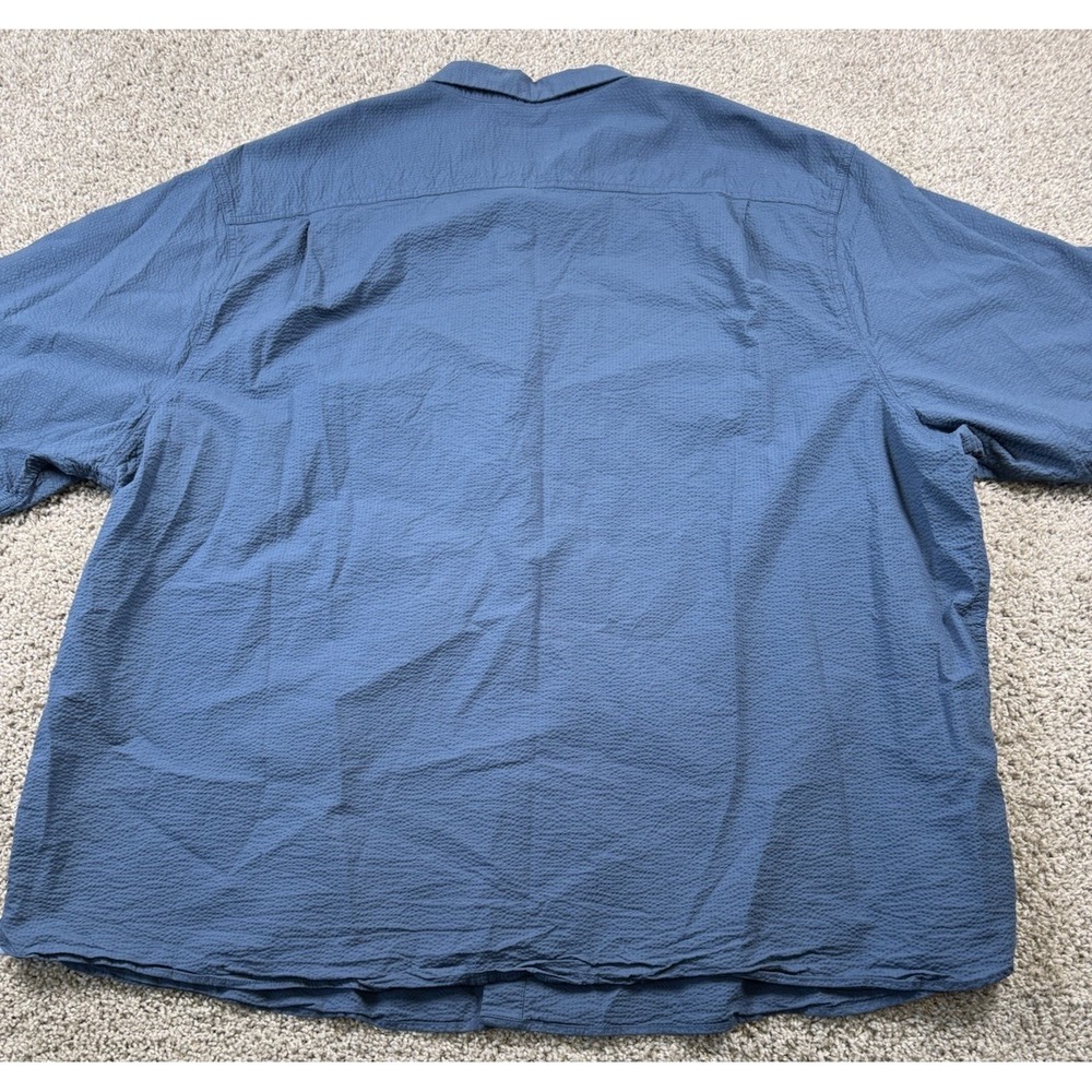 Tommy Bahama Nova Wave Mens Seersucker Shirt Blue Button Short Sleeve Big 4XLB - Picture 6 of 8